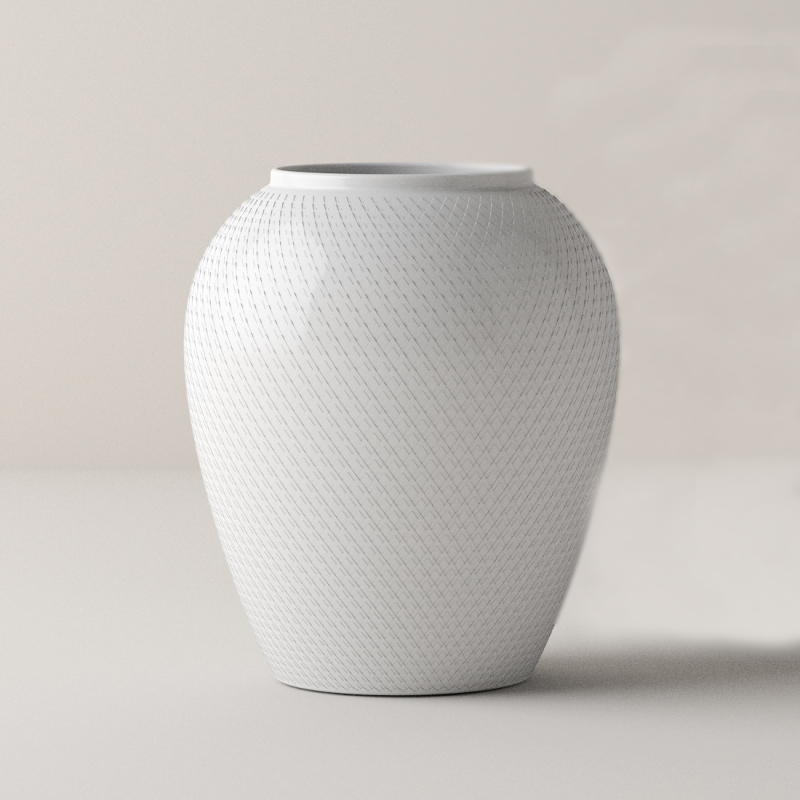 Lyngby Porcelæn - Rhombe Vase H16 cm