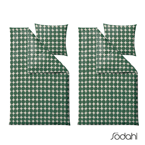 Södahl Bubbles sengetøj - Valgfri farve 33949 (Green, 140 x 220 cm)