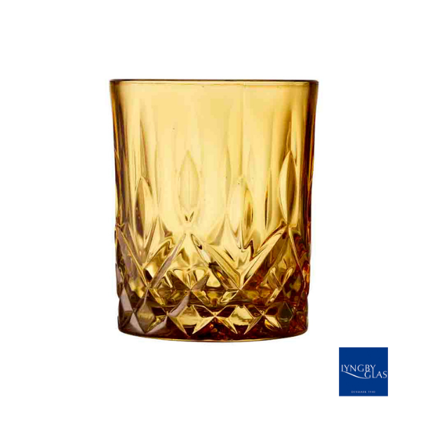 Lyngby Glas Sorrento whiskeyglas, 12 stk. - Valgfri farve Amber 27735 + 27735 + 27735 + 27735