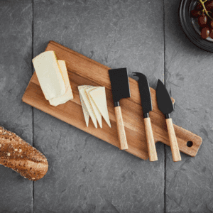 Hâws Santo Cheese Set – 3 Knives and Cutting Board