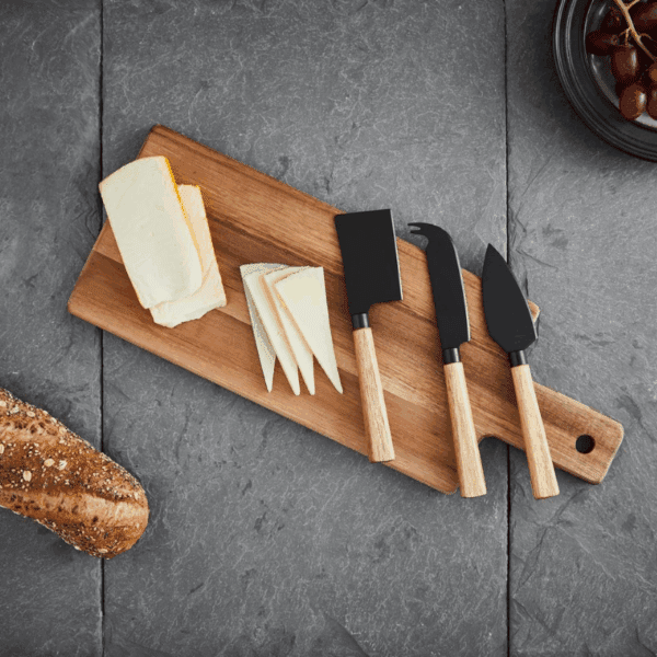 Hâws Santo Cheese Set – 3 Knives and Cutting Board