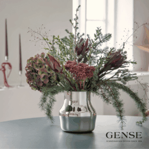 Gense Dorotea Vase 18 x 19,5 i blank stål