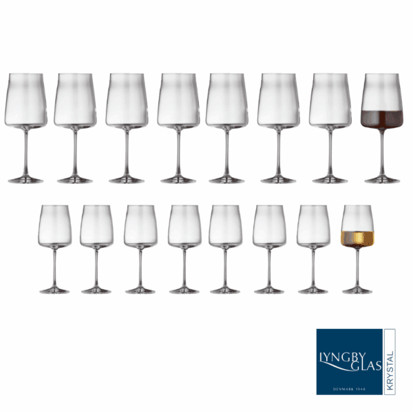 Lyngby Glas Rød- & hvidvinsglas 16 dele, ZERO - Billede 2