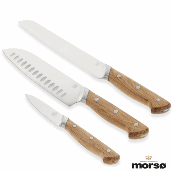 Morsø Foresta knivsæt 3 dele i eg - Billede 2