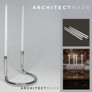 Gemini Lysestage by Peter Karpf inkl. Kerte stearinlys - Architectmade