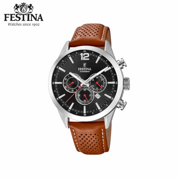 Festina Herreur Chrono Læderrem - Billede 2