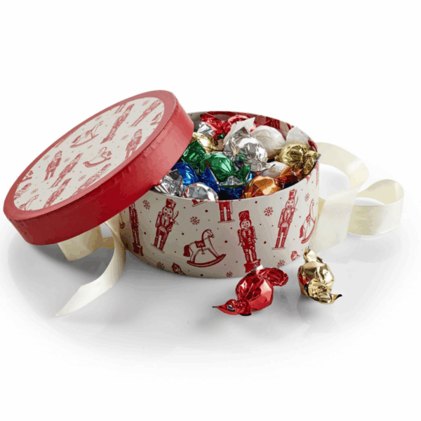 Hatteæske Nutcracker, Stor - Mixede Chokoladekugler 600 g.