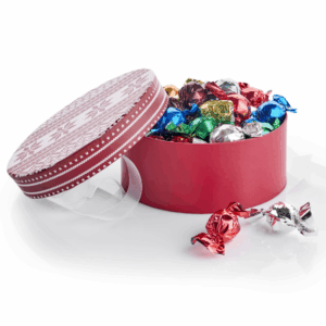 Hatteæske Sweater, Stor - Mixede Chokoladekugler 600 g.