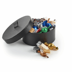 Hatteæske Sort m/Hank, Stor - Julemix 600 g.