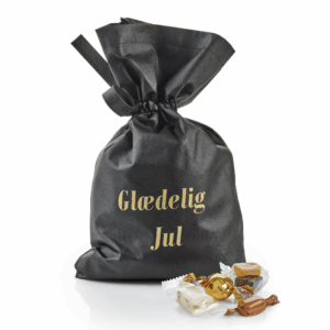 Sort stofpose med 1000 g. Julemix