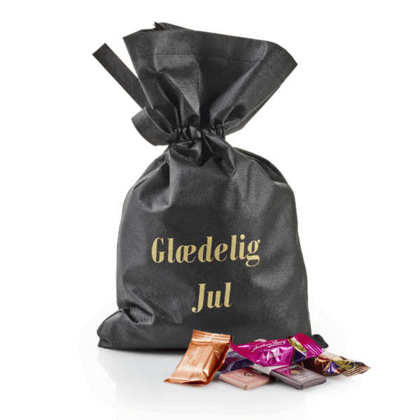 Sort stofpose med 1000 g. Anthon Berg Mix