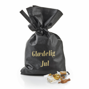 Sort stofpose med 2900 g. Julemix