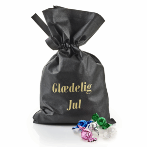 Sort stofpose med 2900 g. Mixede Chokoladekugler