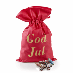 Rød stof pose med 2900 g. Mars Miniature mix