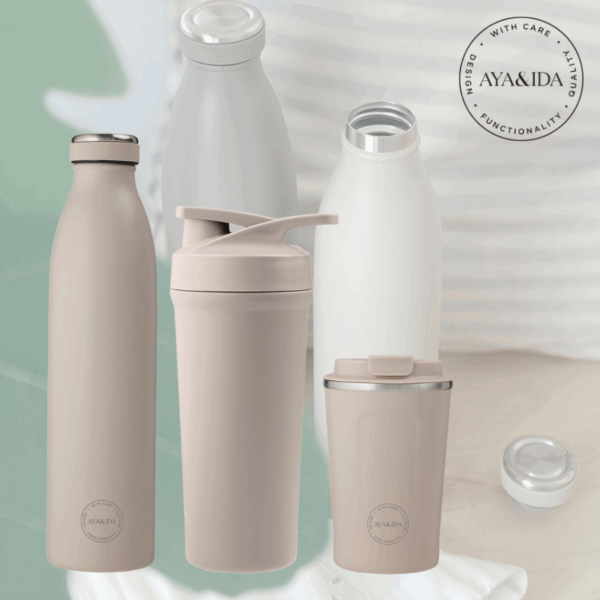 Drinking Bottle + Shaker + Cup2Go - AYA&IDA