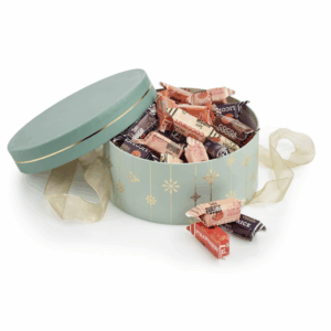 Hatteæske Mint Snefnug, Stor - Økologisk & Vegansk Fudge - Mix 600 g.