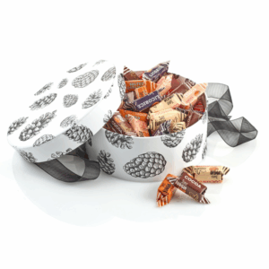 Hatteæske Sort Kogle, Stor - Økologisk & Vegansk Fudge - Mix 600 g.