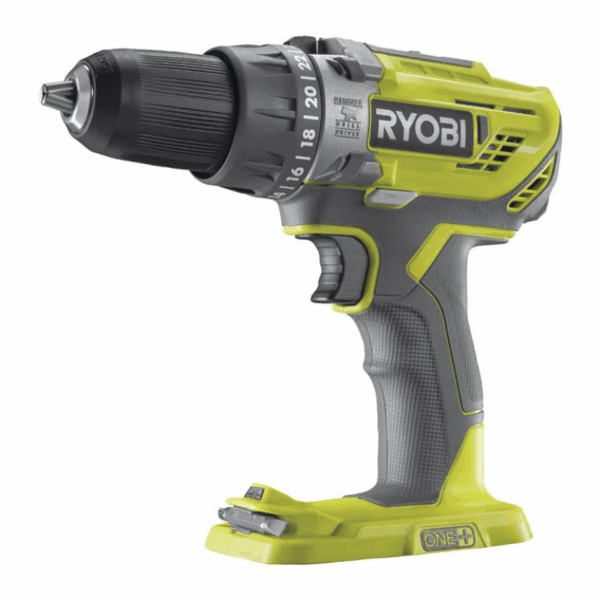 Bore-/skruemaskine med slag + 60 deles Bor- og bitssæt - Ryobi - Billede 3