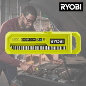Topnøglesæt 20 dele 3/8" - Ryobi