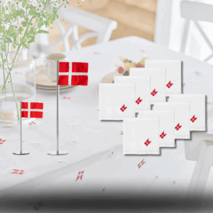 Fødselsdagspakken med Zone Flagstænger og Södahl Stofservietter