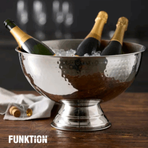 Champagnebowl i Hamret stål